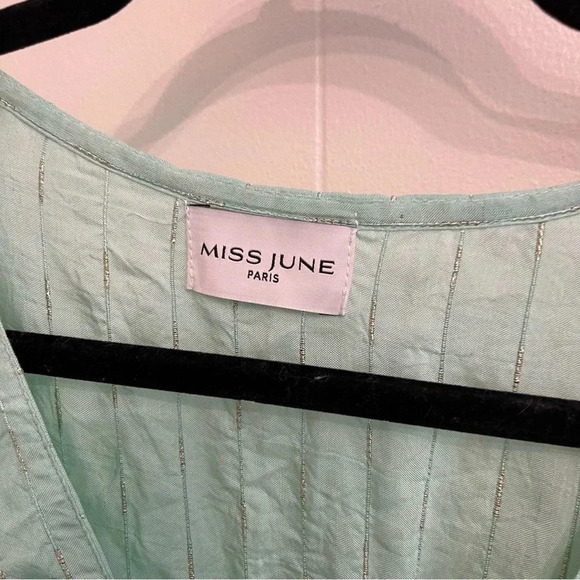 Miss June Paris green Angie flowy maxi dress size Small - Picture 7 of 13